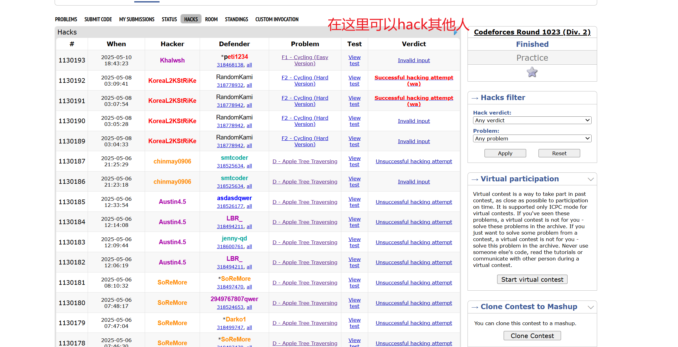codeforces-contest-hacks